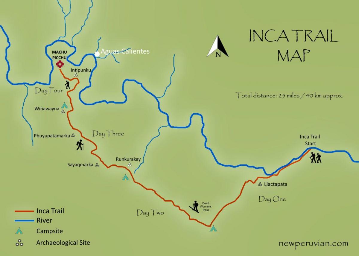 peta inca jejak Peru
