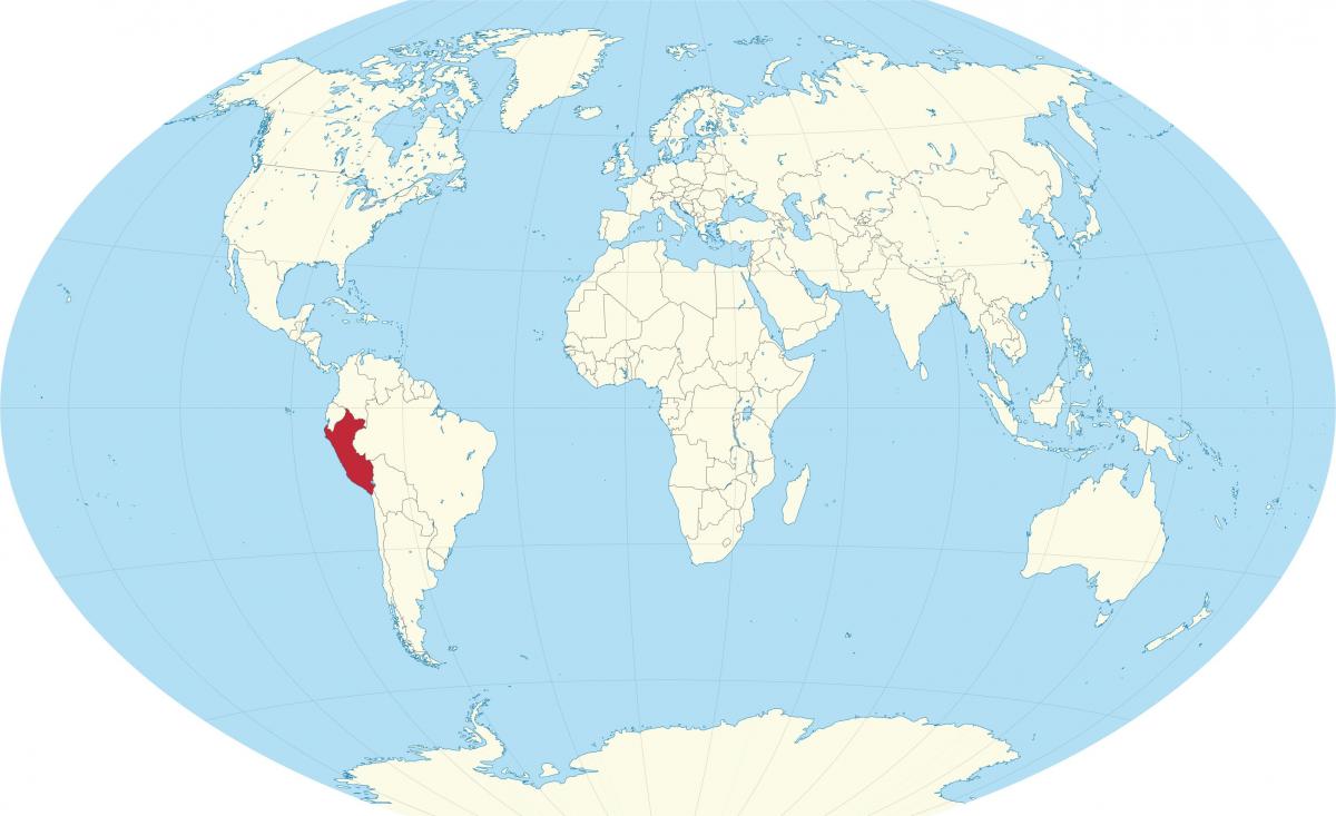 dunia peta yang menunjukkan Peru