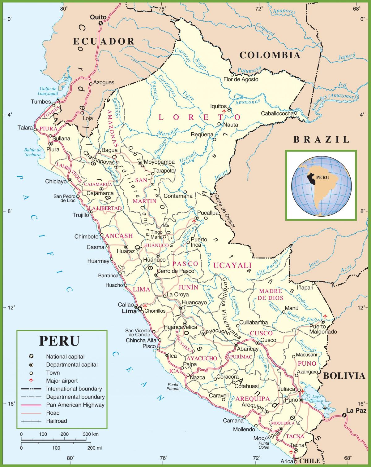 peta - peta politik Peru