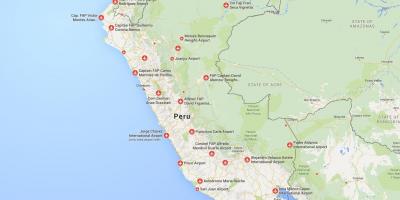 Lapangan terbang di Peru peta