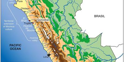 Peru geografi peta