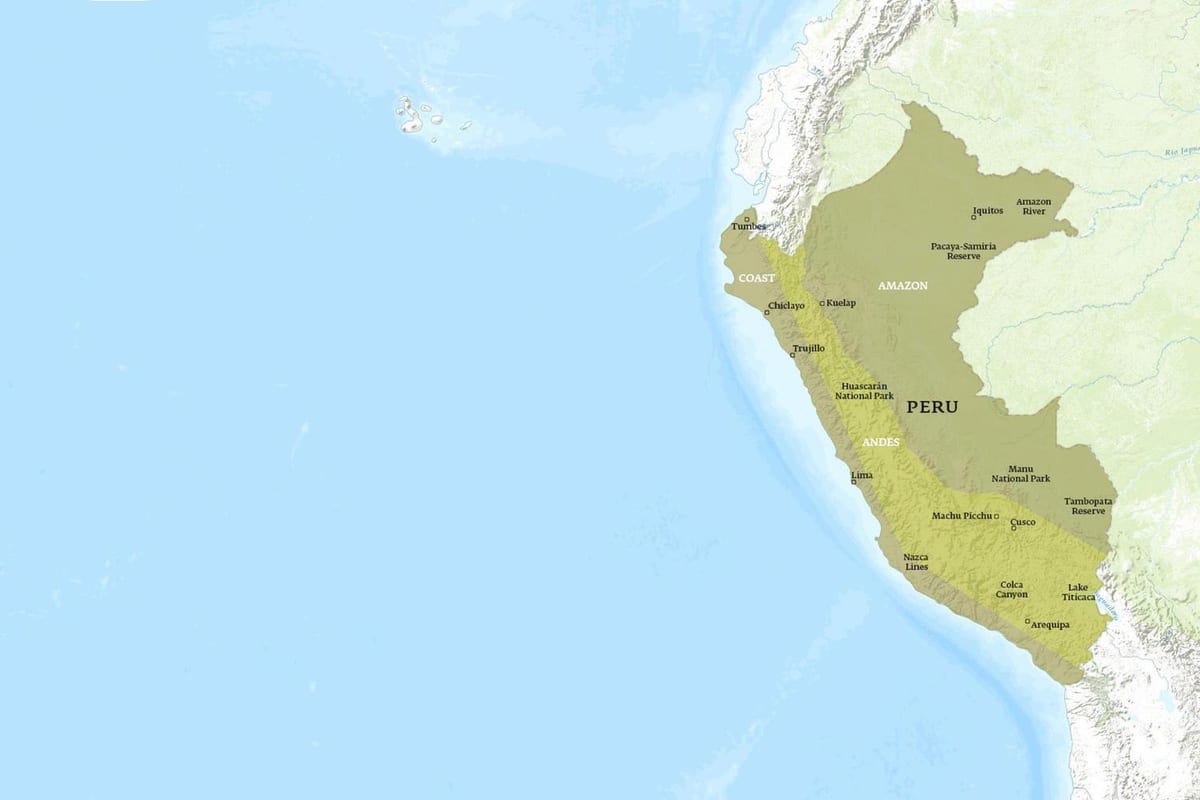 peta kuelap Peru 