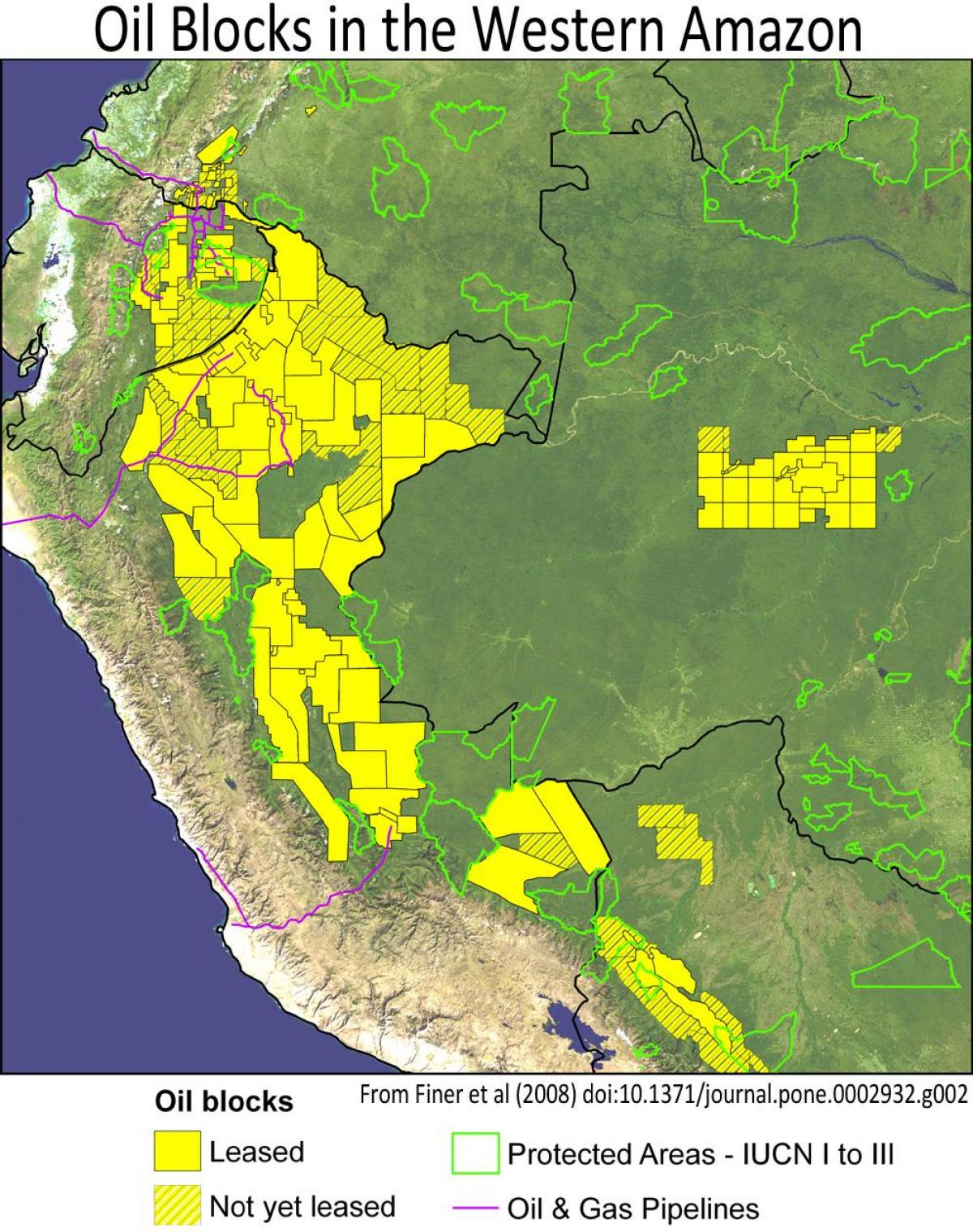 Peru hutan hujan amazon peta