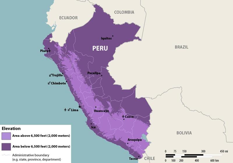 peta zika Peru