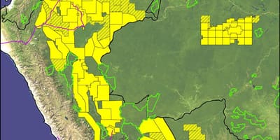 Peru hutan hujan amazon peta