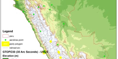 Peta ketinggian Peru